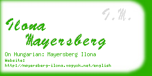 ilona mayersberg business card